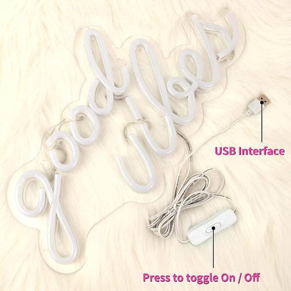 Blue Good Vibe Only Neon Party/Dorm/Wedding/Bday/Babyshower/Graduation LED Light - Picture 8 of 9